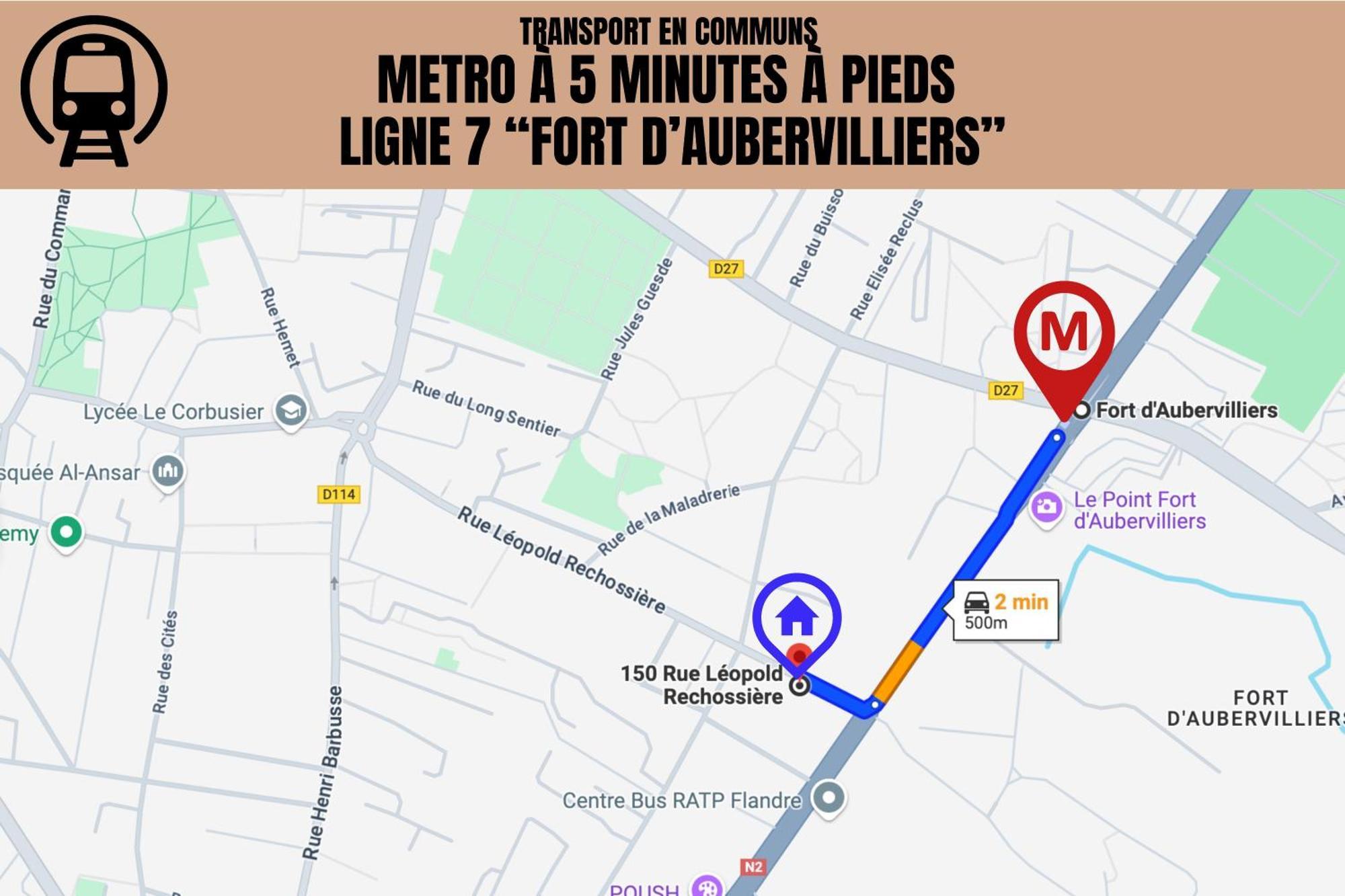 Le Michigan - 10Mn From Paris - Metro Ligne 7 Leilighet Aubervilliers Eksteriør bilde